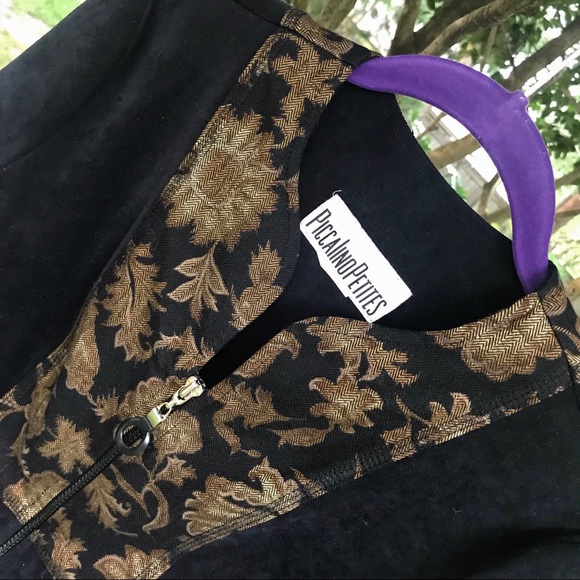 Vintage zip up floral print cropped jacket. - Picture 2 of 8